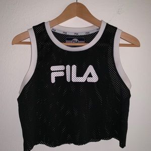 Fila cropped jersey top